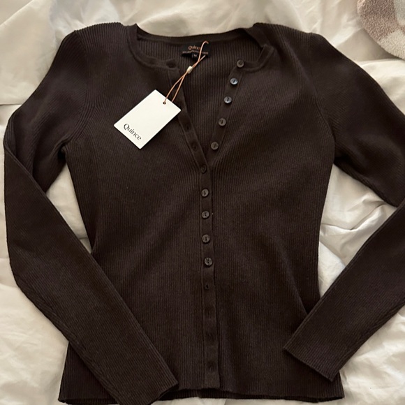Quince Sweaters - Quince cotton cashmere Ribbed Cardigan